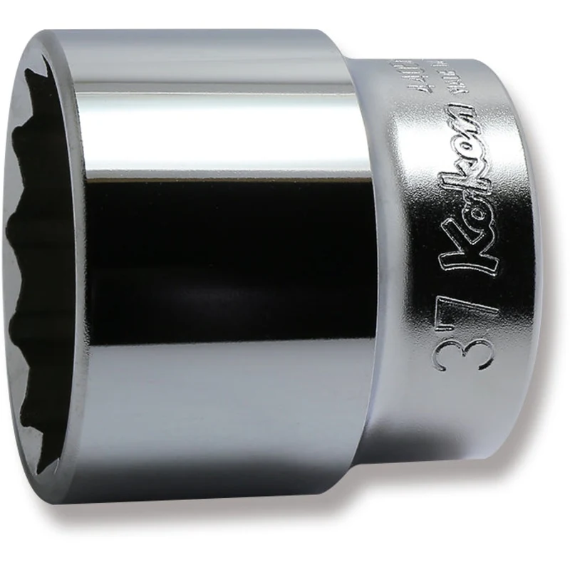 1/2 Sq. Dr. Chrome Metric 12 Point Socket 37mm